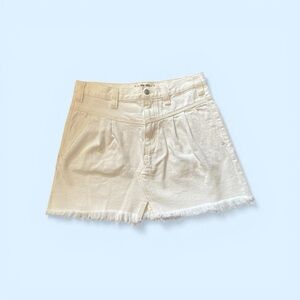 #004, We The Free Women's White Frayed denim mini skirt, size 28, NWOT